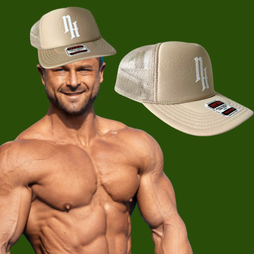 Khaki Logo trucker Hat